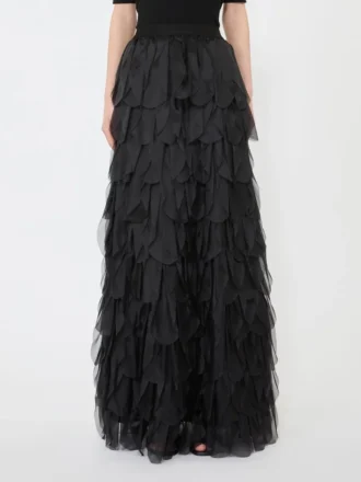 langer rock mit bltenblttern aus seidenorganza schwarz 2 330x440 - Langer Rock mit Bl&uuml;tenbl&auml;ttern aus Seidenorganza, schwarz