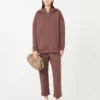 Langes Sweatshirt aus Scuba-Jersey, braun