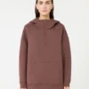 Langes Sweatshirt aus Scuba-Jersey, braun