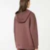 Langes Sweatshirt aus Scuba-Jersey, braun