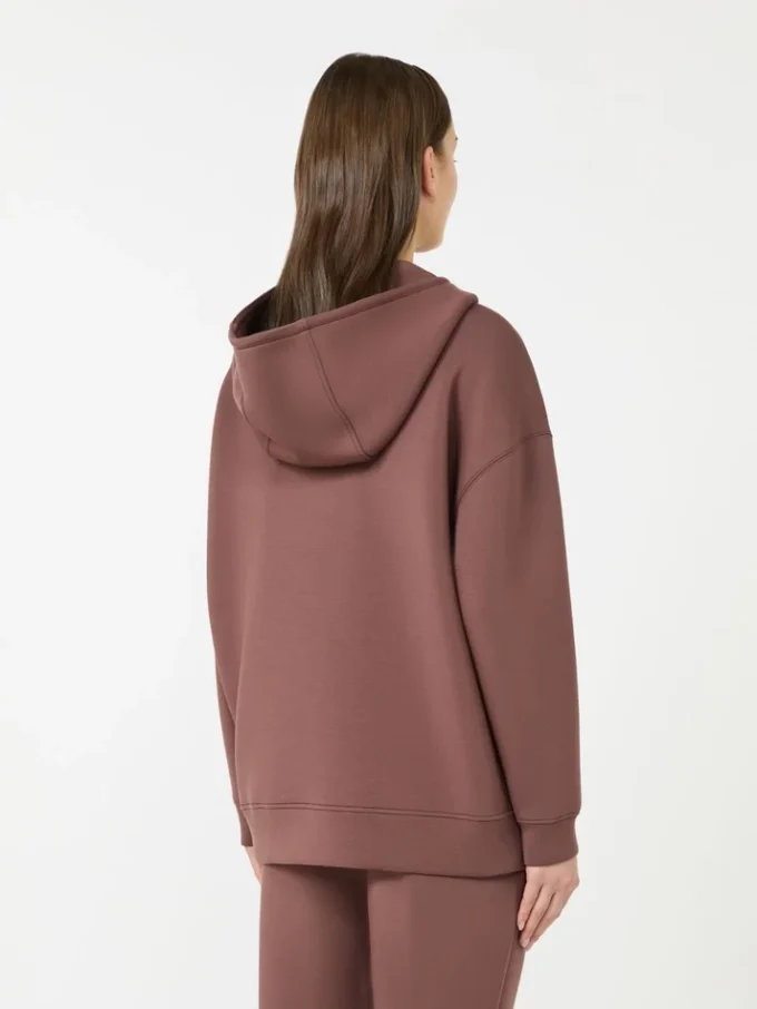 Langes Sweatshirt aus Scuba-Jersey, braun