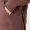 Langes Sweatshirt aus Scuba-Jersey, braun