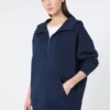 Langes Sweatshirt aus Scuba-Jersey, marineblau Langes Sweatshirt aus Scuba-Jersey, marineblau