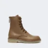 Leder-Combat-Stiefel, haselnussbraun Leder-Combat-Stiefel, haselnussbraun