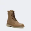 Leder-Combat-Stiefel, haselnussbraun Leder-Combat-Stiefel, haselnussbraun