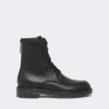 Leder-Combat-Stiefel, schwarz Leder-Combat-Stiefel, schwarz