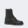 Leder-Combat-Stiefel, schwarz Leder-Combat-Stiefel, schwarz