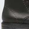 Leder-Combat-Stiefel, schwarz Leder-Combat-Stiefel, schwarz