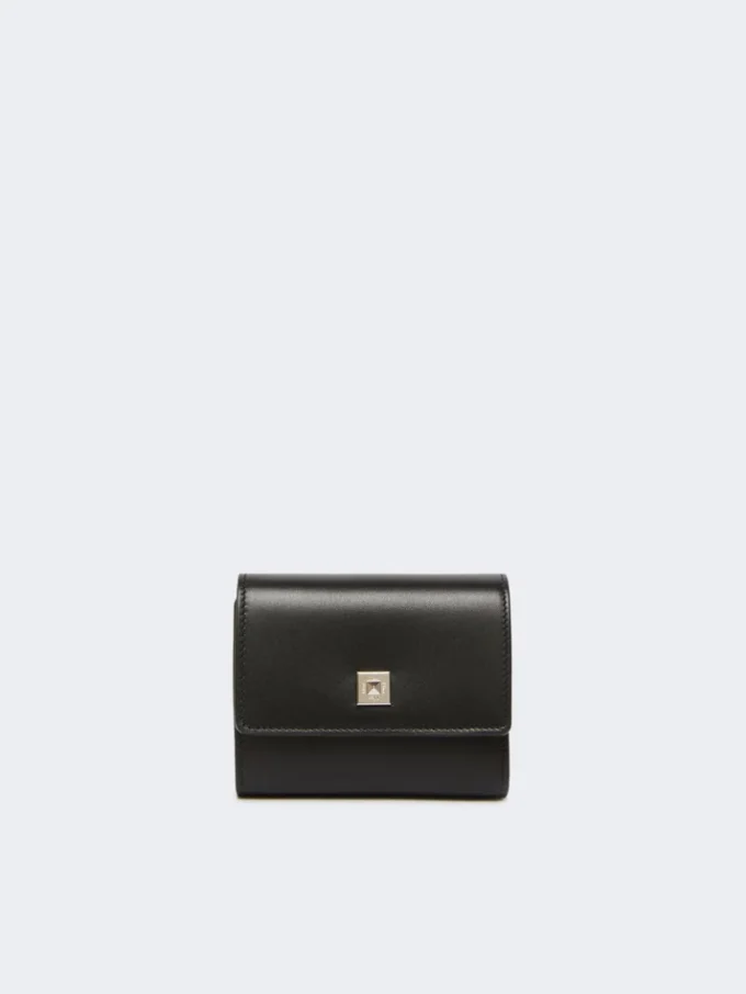 Leder-Geldbörse, schwarz Leder-Geldbörse, schwarz