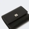 Leder-Geldbörse, schwarz Leder-Geldbörse, schwarz