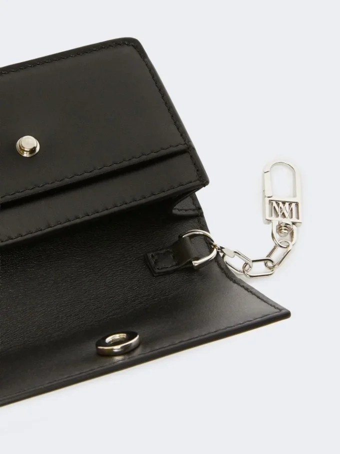 Leder-Geldbörse, schwarz Leder-Geldbörse, schwarz