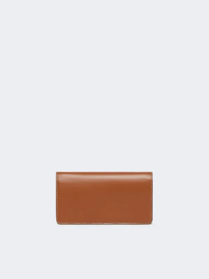 Leder-Handytasche, bernsteinbraun Leder-Handytasche, bernsteinbraun