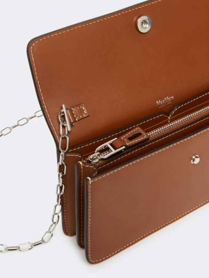 Leder-Handytasche, bernsteinbraun Leder-Handytasche, bernsteinbraun