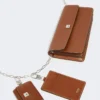 Leder-Handytasche, bernsteinbraun Leder-Handytasche, bernsteinbraun