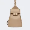 Leder, Margaux-Rucksack mit einem Schulterriemen, schlammfarben Leder, Margaux-Rucksack mit einem Schulterriemen, schlammfarben