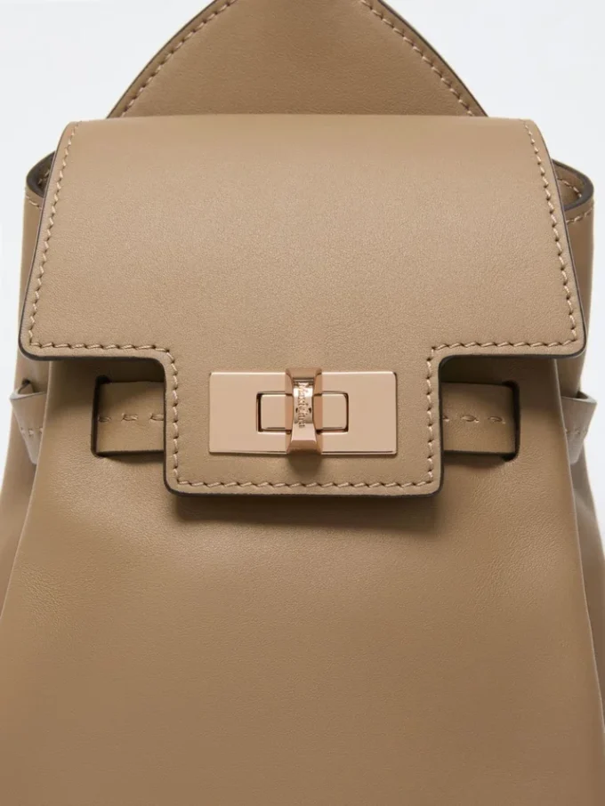 Leder, Margaux-Rucksack mit einem Schulterriemen, schlammfarben Leder, Margaux-Rucksack mit einem Schulterriemen, schlammfarben
