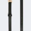 Leder-Monogramm-Gürtel, schwarz
