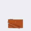 Leder-Tasche mit Handgelenkriemen, rostrot