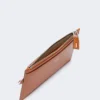 Leder-Tasche mit Handgelenkriemen, rostrot