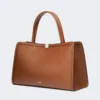 Leder-Tote-Bag, tabakfarben Leder-Tote-Bag, tabakfarben