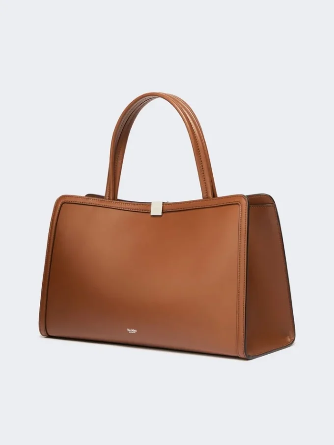 Leder-Tote-Bag, tabakfarben Leder-Tote-Bag, tabakfarben