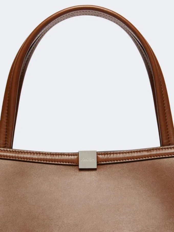 Leder-Tote-Bag, tabakfarben Leder-Tote-Bag, tabakfarben