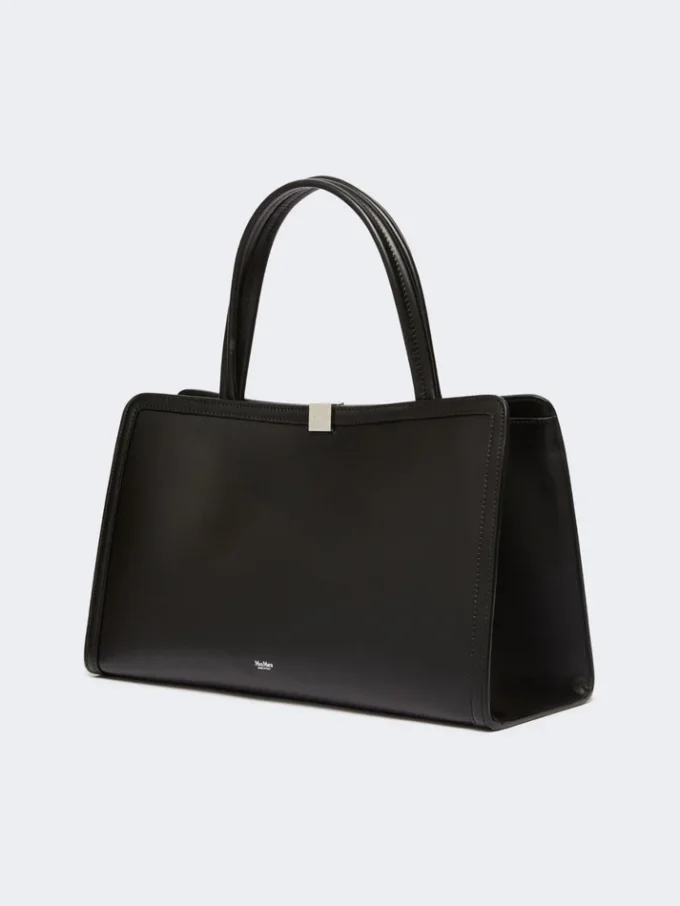 Leder-Tragetasche, schwarz Leder-Tragetasche, schwarz