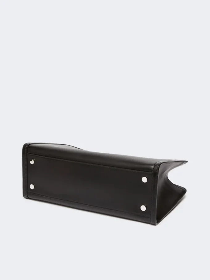 Leder-Tragetasche, schwarz Leder-Tragetasche, schwarz