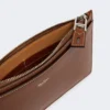 Leder-Täschchen mit Handgelenkriemen, bernsteinbraun Leder-Täschchen mit Handgelenkriemen, bernsteinbraun