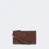 Leder-Täschchen mit Handgelenkriemen, kakao Leder-Täschchen mit Handgelenkriemen, kakao