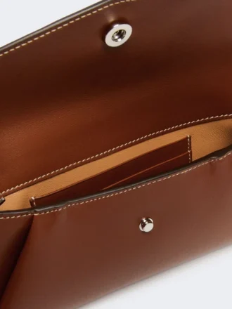 Leder-Umschlagbrieftasche, bernsteinfarben