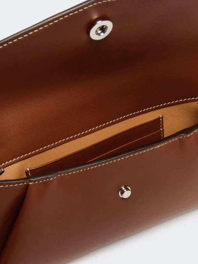 Leder-Umschlagbrieftasche, bernsteinfarben Leder-Umschlagbrieftasche, bernsteinfarben