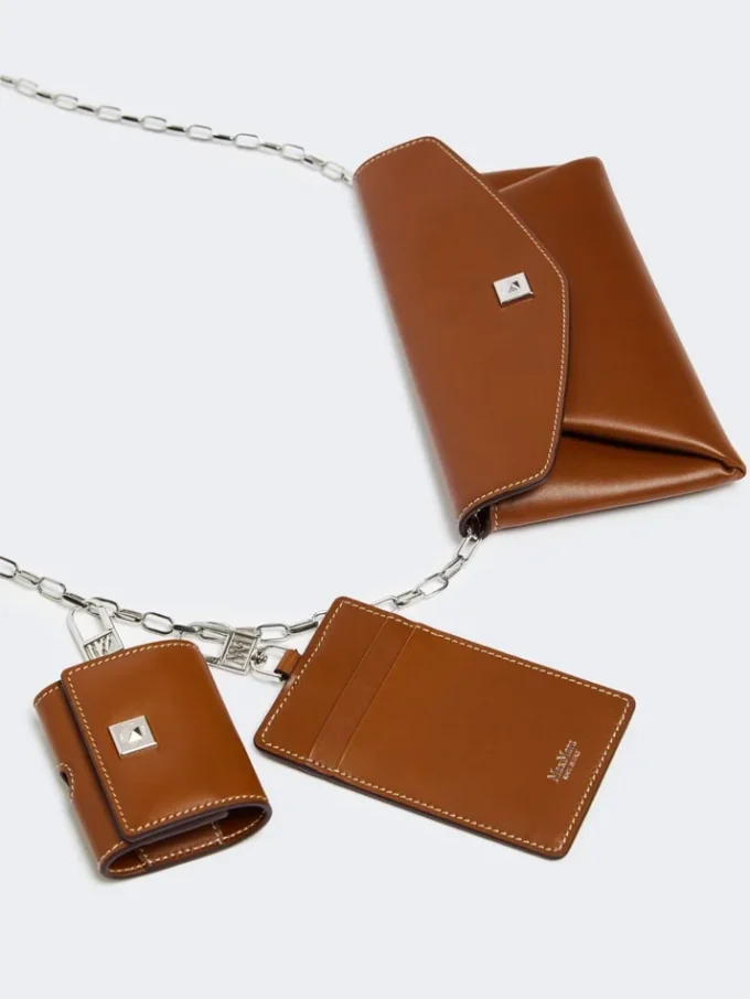 Leder-Umschlagbrieftasche, bernsteinfarben Leder-Umschlagbrieftasche, bernsteinfarben