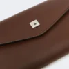Leder-Umschlagbrieftasche, kakao Leder-Umschlagbrieftasche, kakao