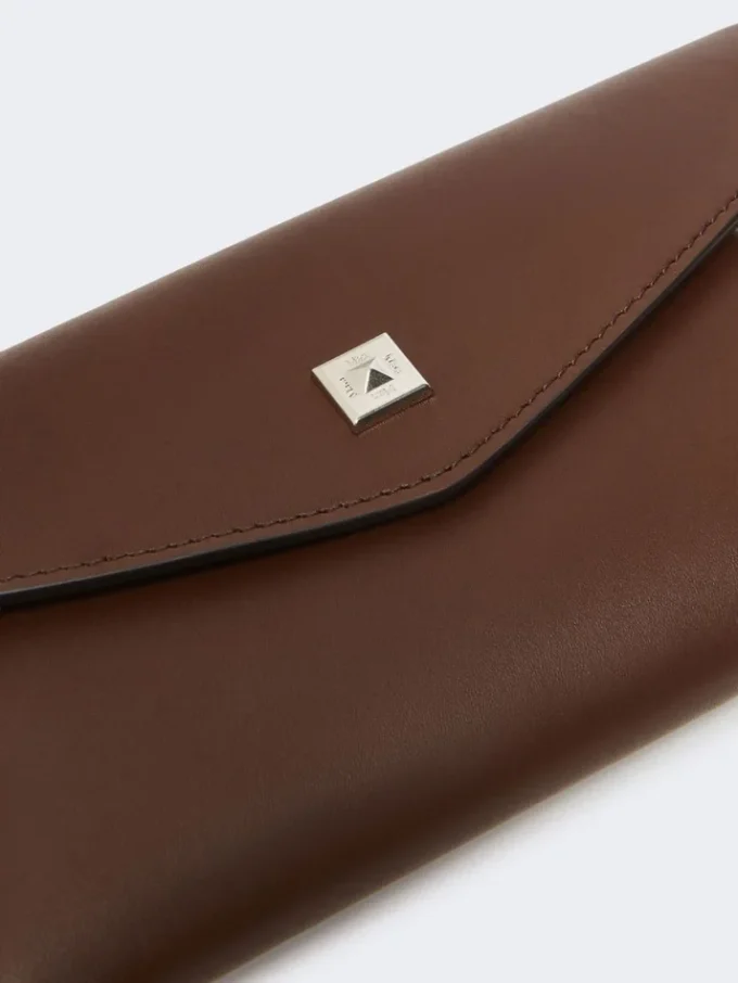Leder-Umschlagbrieftasche, kakao Leder-Umschlagbrieftasche, kakao