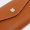 Leder-Umschlagbrieftasche, rostrot Leder-Umschlagbrieftasche, rostrot