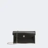Leder-Umschlagbrieftasche, schwarz Leder-Umschlagbrieftasche, schwarz