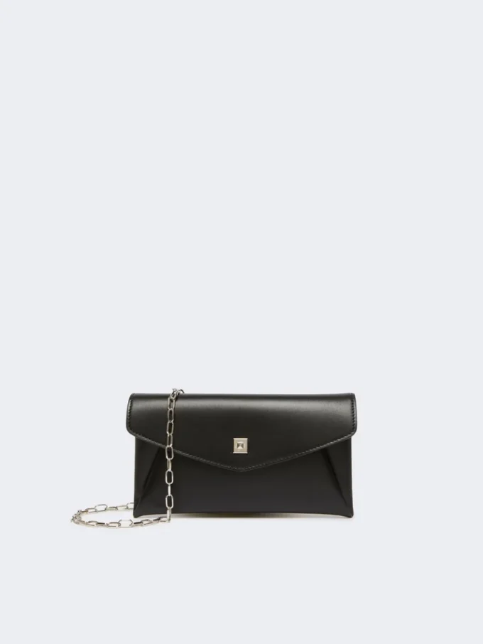 Leder-Umschlagbrieftasche, schwarz Leder-Umschlagbrieftasche, schwarz