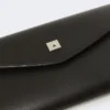 Leder-Umschlagbrieftasche, schwarz Leder-Umschlagbrieftasche, schwarz