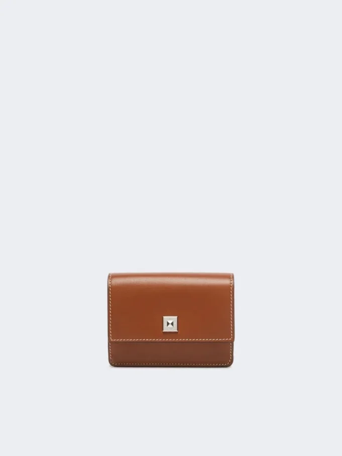 Lederbrieftasche, bernsteinfarben Lederbrieftasche, bernsteinfarben