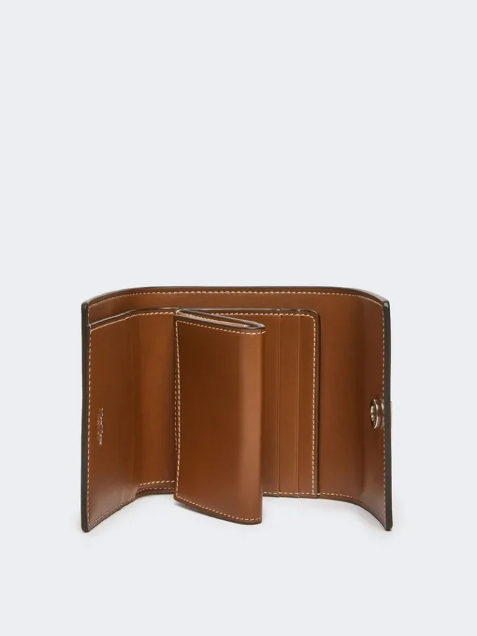 Lederbrieftasche, bernsteinfarben Lederbrieftasche, bernsteinfarben