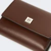 Lederbrieftasche, kakao Lederbrieftasche, kakao