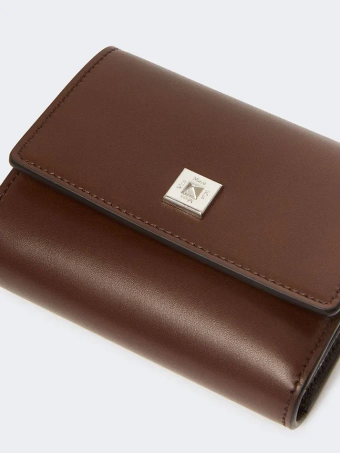 Lederbrieftasche, kakao Lederbrieftasche, kakao