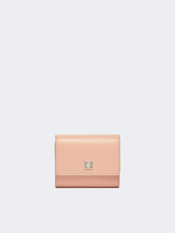 Lederbrieftasche, rosa Lederbrieftasche, rosa