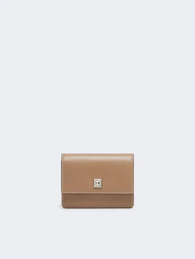 Lederbrieftasche, schlammfarben Lederbrieftasche, schlammfarben