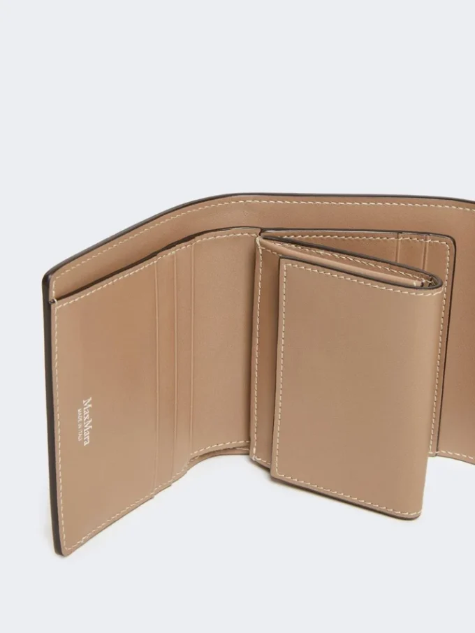 Lederbrieftasche, schlammfarben Lederbrieftasche, schlammfarben