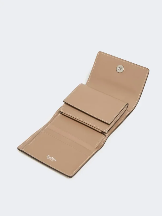 Lederbrieftasche, schlammfarben Lederbrieftasche, schlammfarben