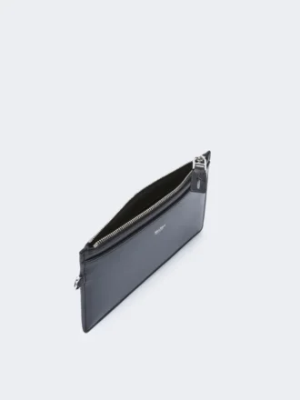 Lederetui mit Handgelenkband, schwarz