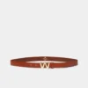 Ledergürtel mit Logo-Schnalle, tabakfarben Ledergürtel mit Logo-Schnalle, tabakfarben