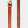 Ledergürtel mit Logo-Schnalle, tabakfarben Ledergürtel mit Logo-Schnalle, tabakfarben